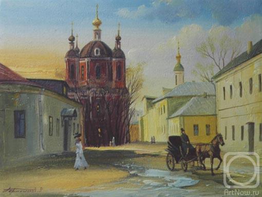 Картина маслом на холсте. Герасимов Владимир. Москва, Климентовский переулок 2