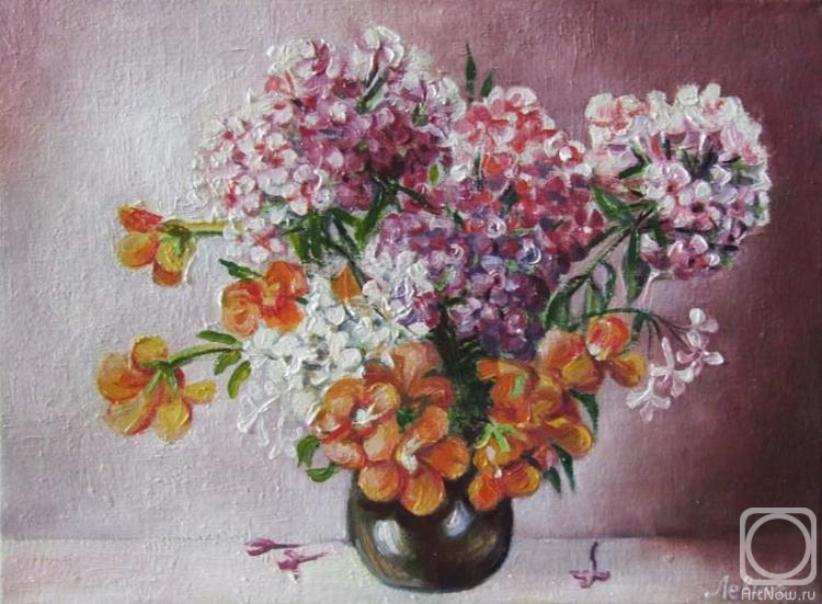 Levina Galina. Bouquet with phloxes