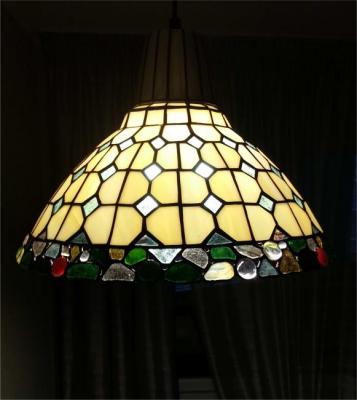 Stained glass chandelier. Kuropteva Evgenia