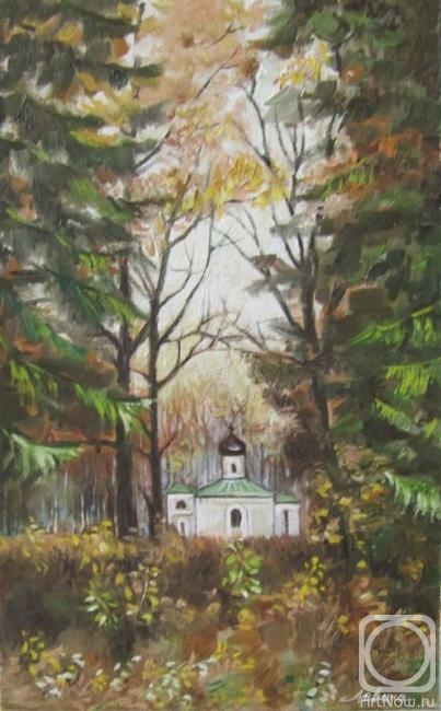 Картина маслом на холсте. Левина Галина. Лесная обитель