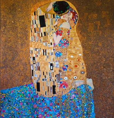 Copy of a picture of G. Klimt "Kiss"