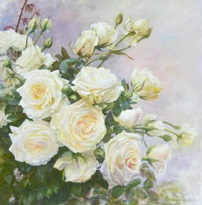 White roses. Antonyuk Tamara
