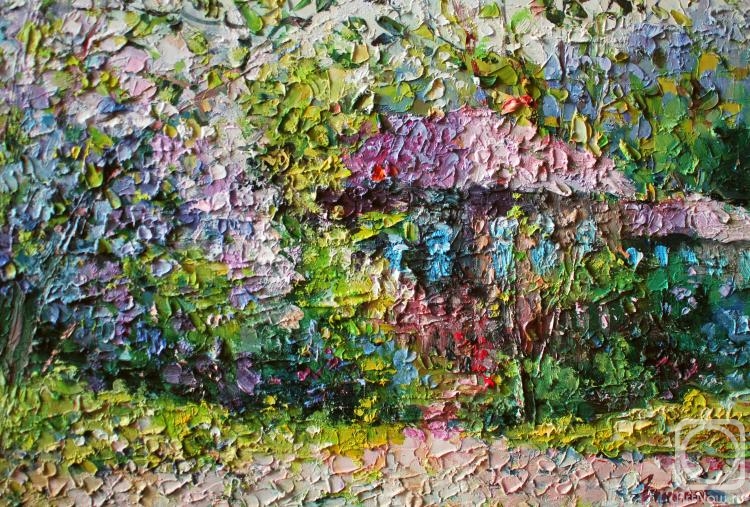 Картина маслом на холсте. Гавлин Евгений. Цветущий сад