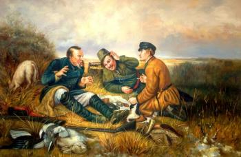 Hunters at Rest. copy V.Perov. Smorodinov Ruslan