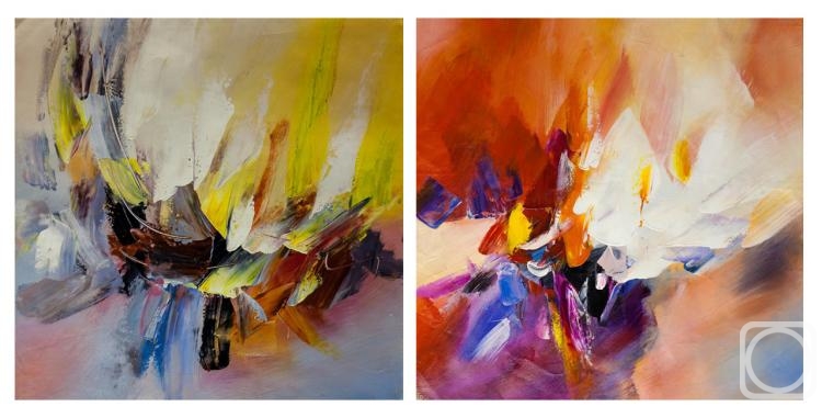 Картина маслом на холсте. Виверс Кристина. Желания и мечты (диптих)