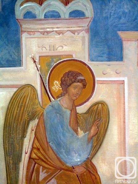 Lutokhina Ekaterina. Copy the Dionisy`s fresco Annunciation from St.Ferapont Belozero Monastery (Detal)
