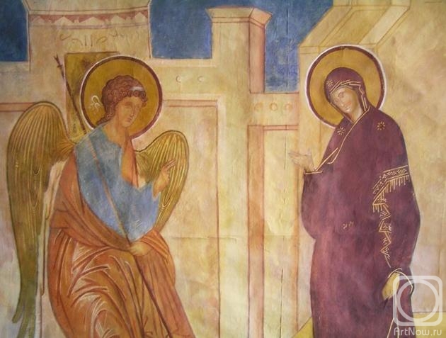 Lutokhina Ekaterina. The Dionisy fresco copy Annunciation (fragment)