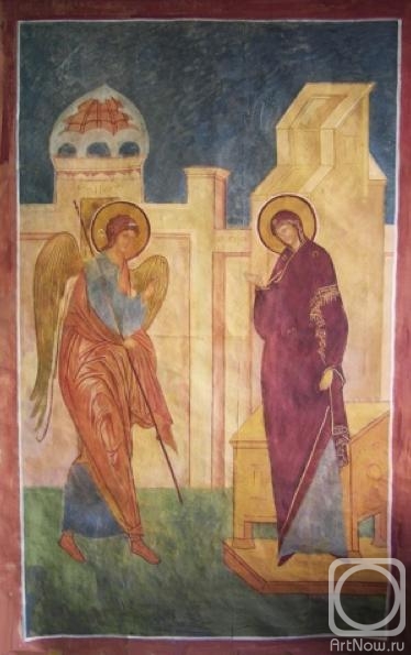 Lutokhina Ekaterina. Copy the Dionisy`s fresco Annuciation from St.Ferapont Belozero Monastery