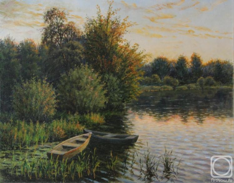 Gladyshev Aleksandr. Sunset. Black Lake