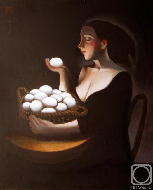 Andrianov Andrey. Young lady with eggs