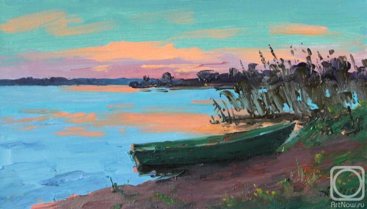 Alexandrovsky Alexander. Sunrise on Lake Seliger. Summer