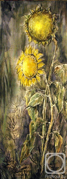 Kaminskaya Maria. Sunflowers (graphic)