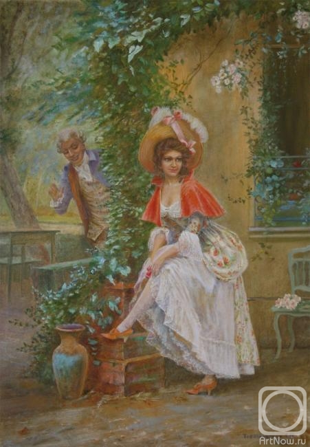    . - .  (  Jules Girardet. A finely turned Ankle)