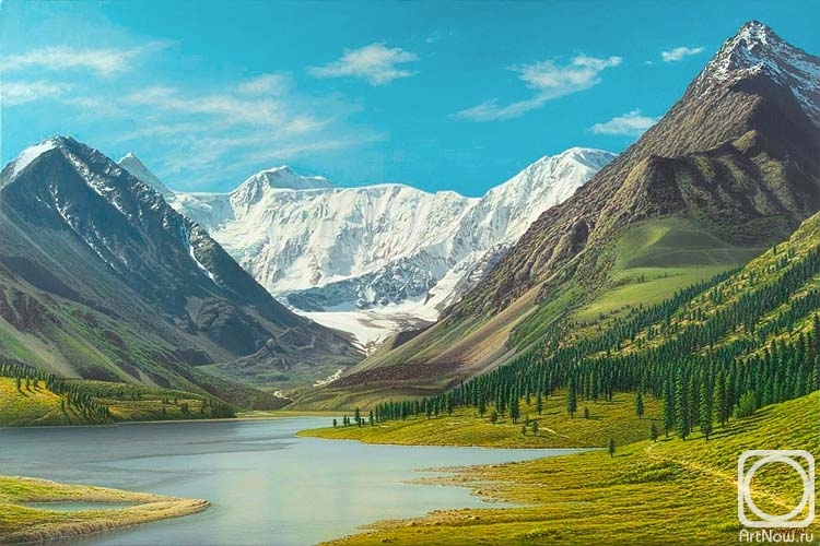 Koryagin Gennady. Altai. Lake Akkem. Mount Belukha