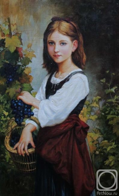 Simonova Olga. Copy of a picture E. J. Gardner "the Girl with grapes"