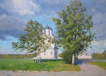 Chertov Sergey Mikhaylovich. Annunciation Church in Mytishchi. Windy day