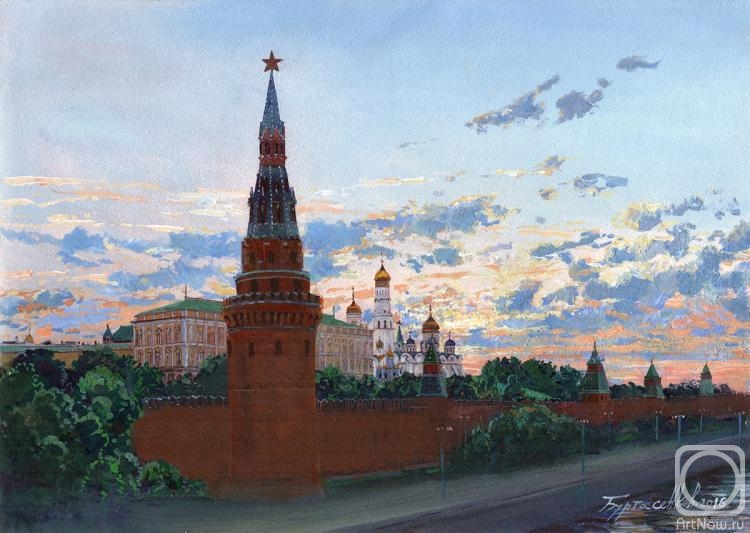 Burtasenkov Alexey. Sunrise over the Moskva tower