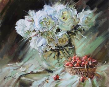 White roses. Rogozina Svetlana