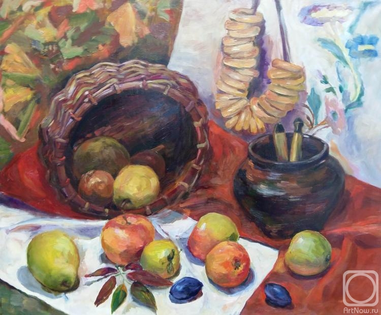 Veselkova Olga. Basket with apples