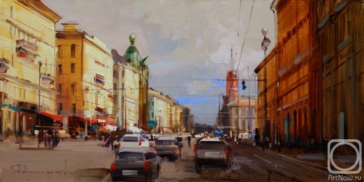 Shalaev Alexey. "On Nevsky, like surf discordant grows evening crowd ...". St. Petersburg