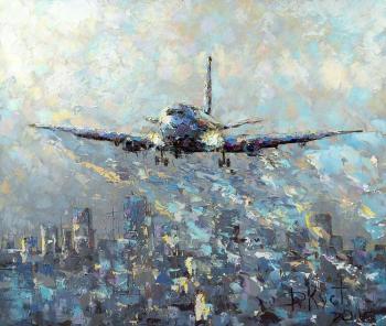 The Plane early in the morning. Kustanovich Dmitry