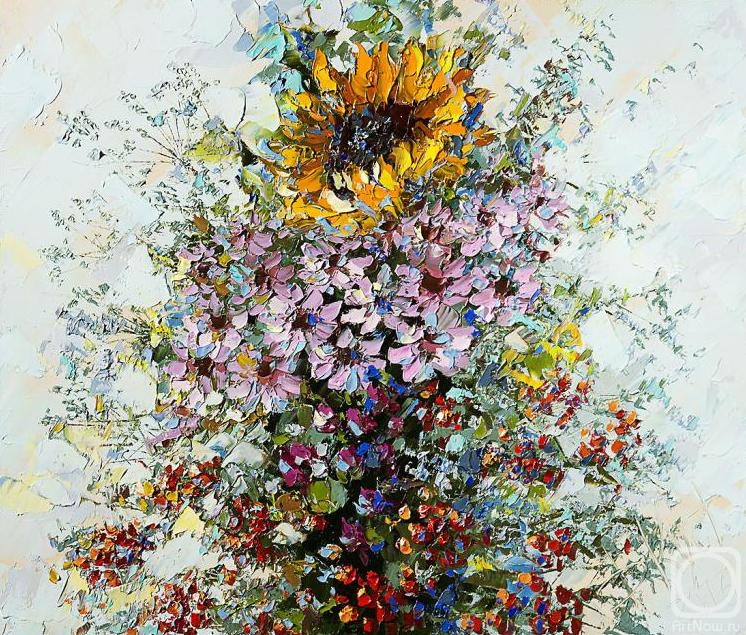 Kustanovich Dmitry. The bouquet with sunflowers