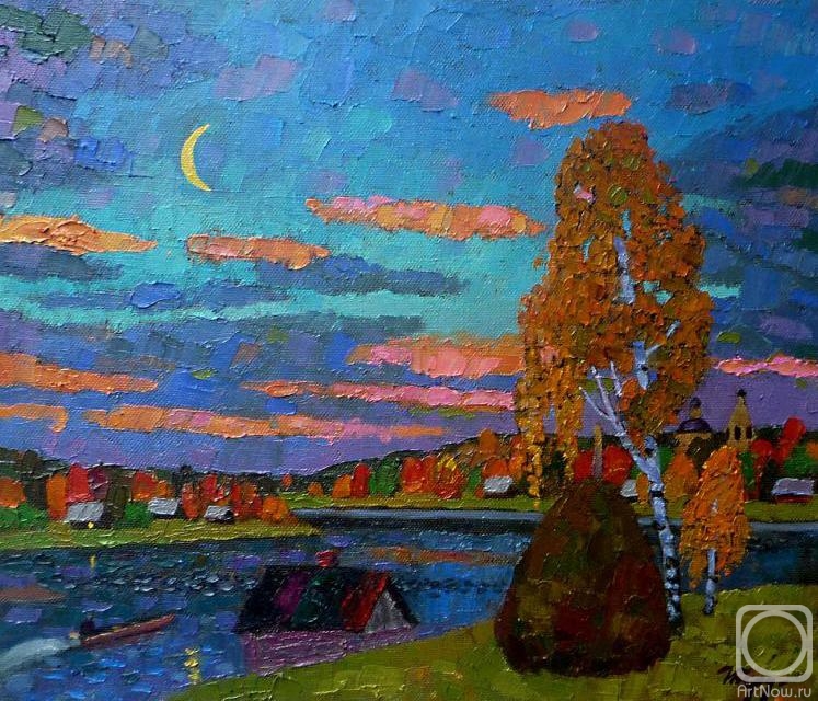 Berdyshev Igor. Autumn evening on the river