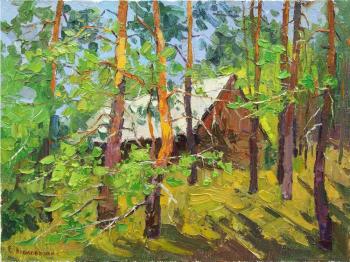 Hut in the forest. Vilkova Elena