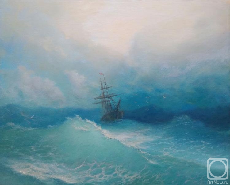 Ivanenko Michail. Free copy of a painting by Ivan Aivazovsky