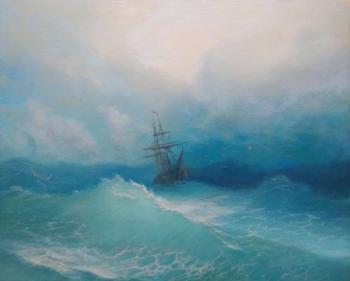 Free copy of a painting by Ivan Aivazovsky. Ivanenko Michail