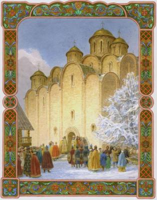 Ancient Russia. At the Tithe Church. Efoshkin Sergey