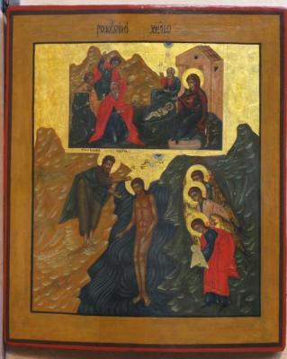 Two-part icon "The Nativity of Christ and the Epiphany". Shurshakov Igor