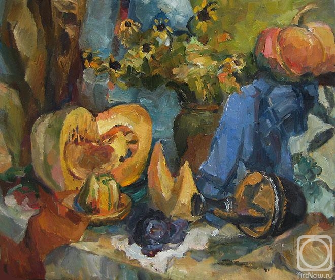 Bocharova Anna. Still life with pumpkins