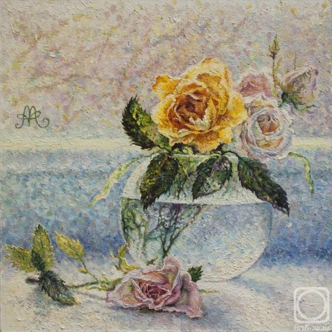 Abramova Anna. Roses in the round vase