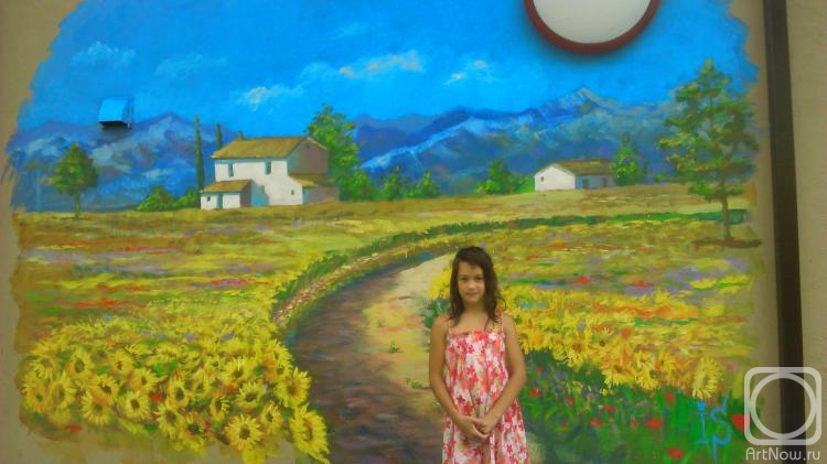 Sergeyeva Irina. Painting on the wall of the private house in Almaty