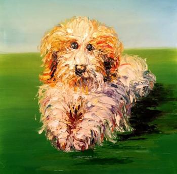 Painting Dog. Bruno Tina