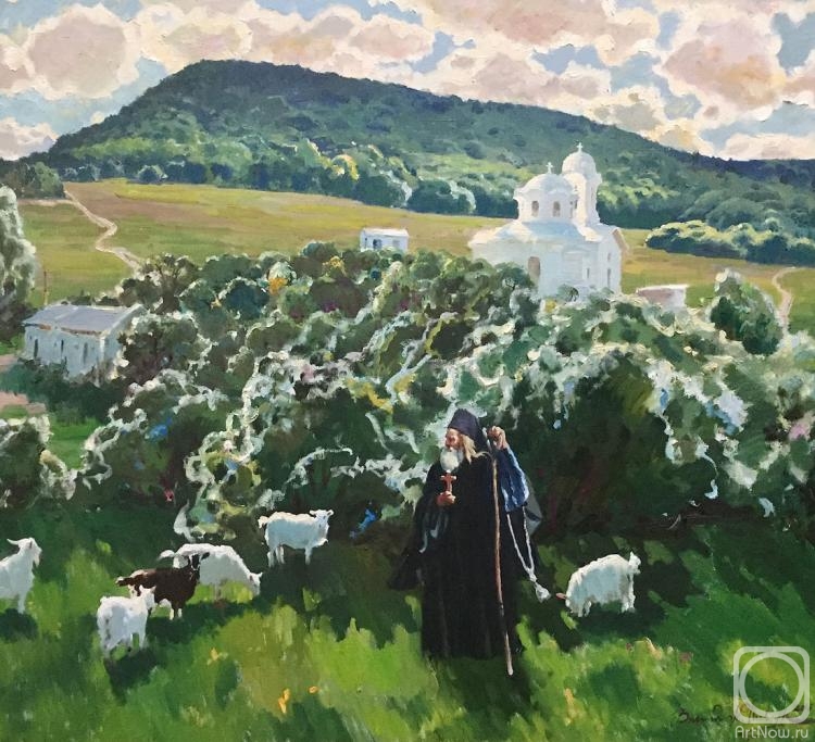 Shevchuk Vasiliy. Father Gabriel in the vicinity of the monastery of the Holy Apostle and Evangelist Luke