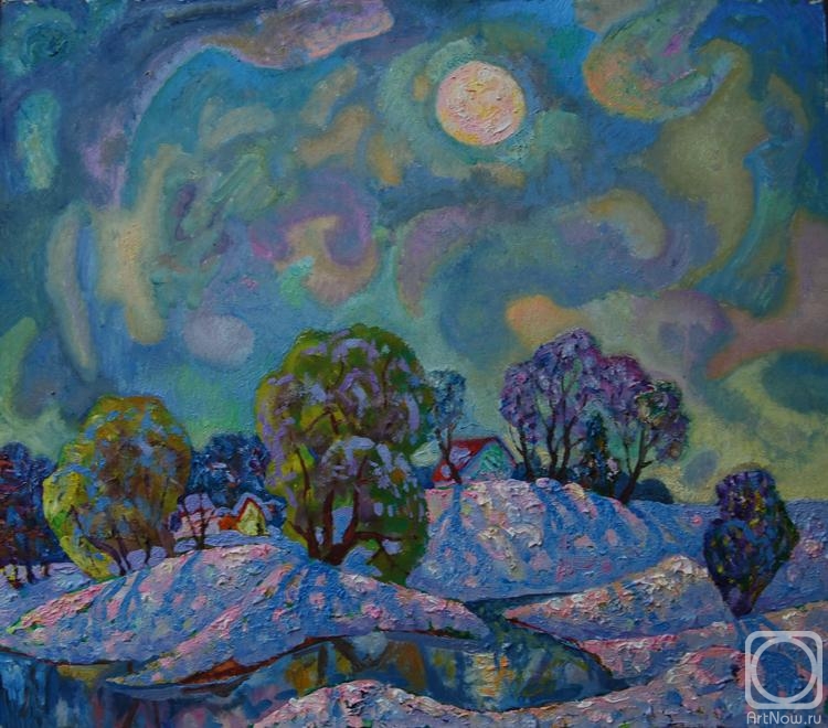 Картина. Чернявский Михаил. Этюд с речкой