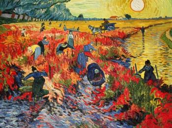 The Red Vineyard. a copy of Van Gogh