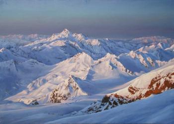 Dawn in the Elbrus region