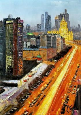 The main artery of Moscow N2 (Series "Landscapes of Moscow", view of the New Arbat). Vevers Christina