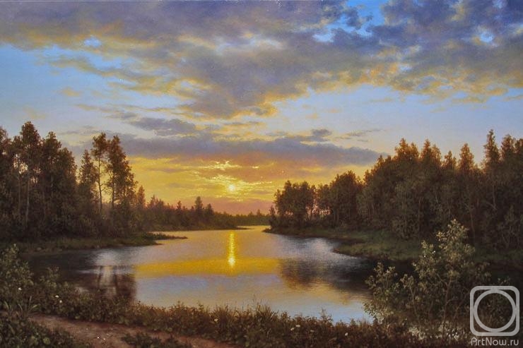 Potas Oleg. Sunset on the river