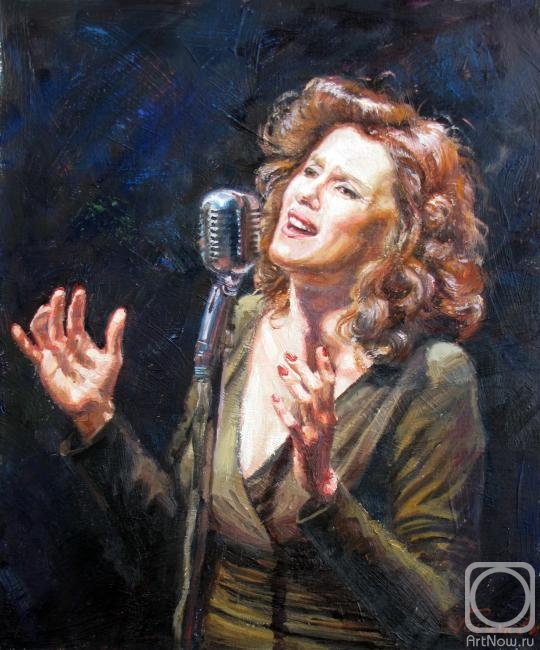 Rodionov Igor. Portrait of the French singer Christel Lurie
