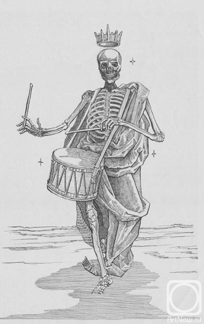 Vorontsov Dmitry. Skeleton marching with a drum