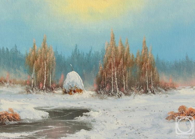 Lyamin Nikolay. Winter, haystack
