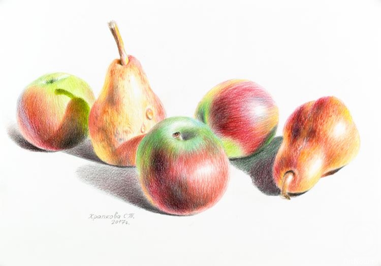Khrapkova Svetlana. Pears and apples