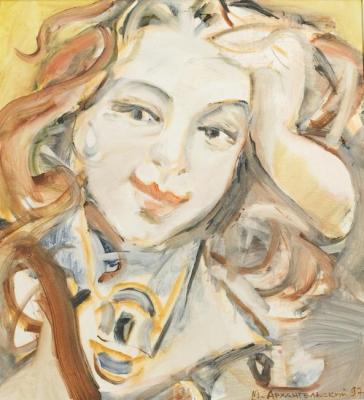 Student Masha's portrait (Voluminous Hair). Arkhangelskiy Mikhail