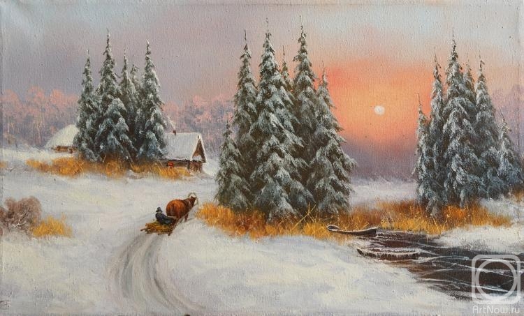 Lyamin Nikolay. Winter, sleigh