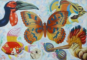 Birds, butterflies and fish. Marchenko Vladimir
