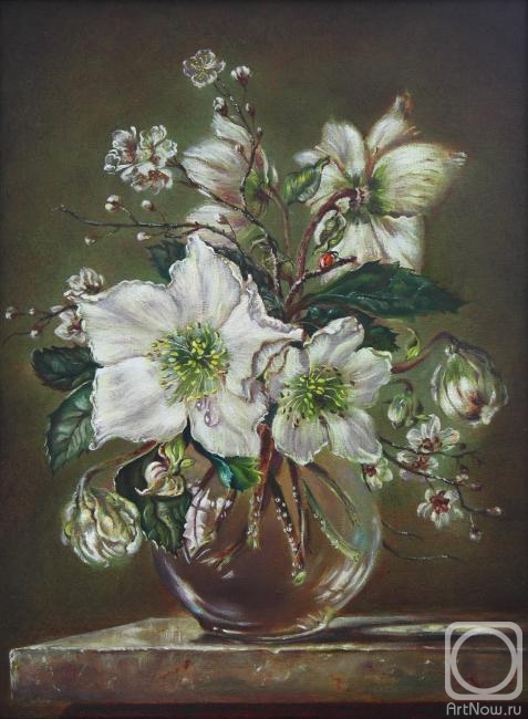 Vaitsekhovich Aksana. Still-life with flowers in a vase